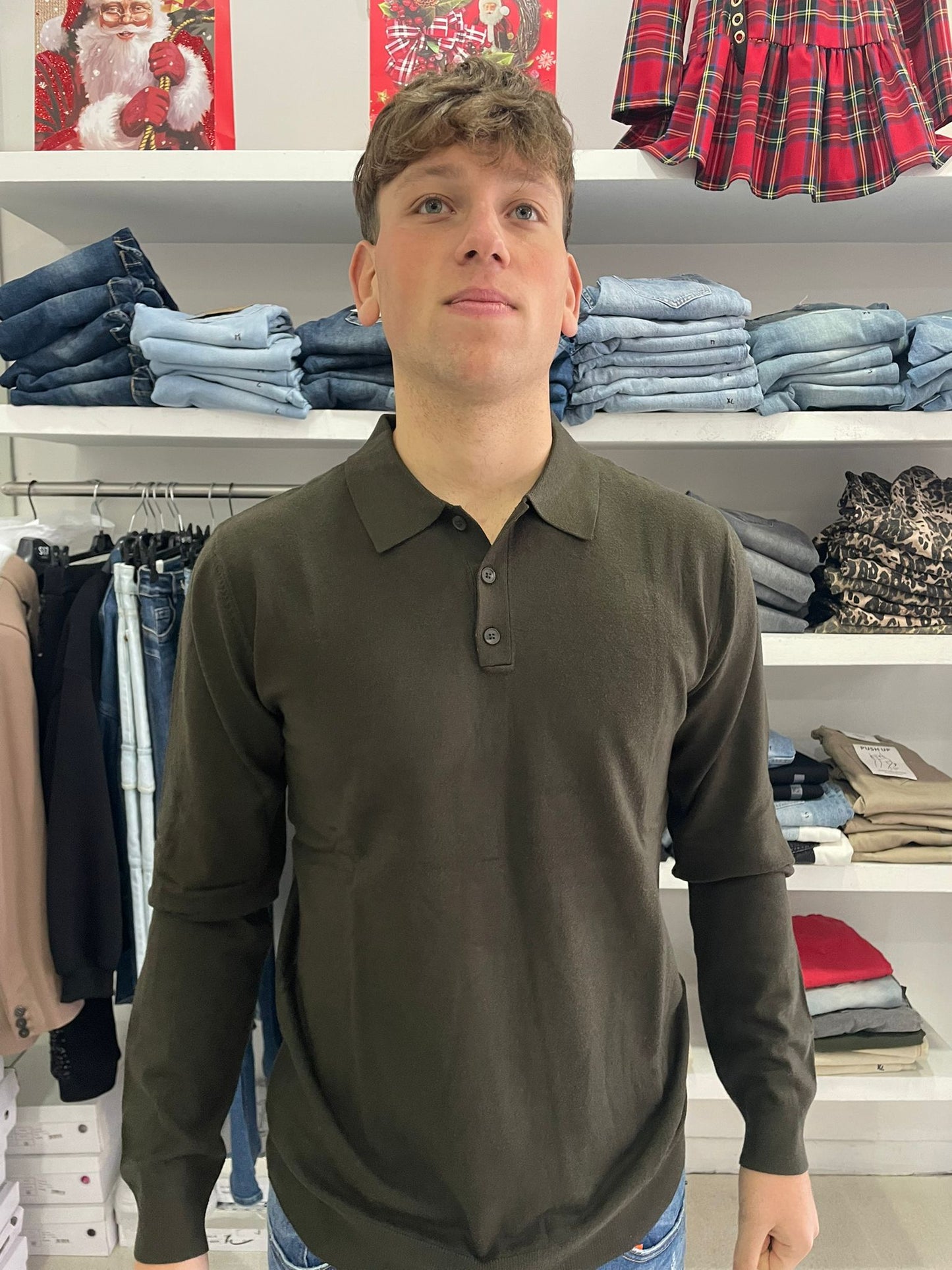 Maglia polo uomo rasata sotto giacca