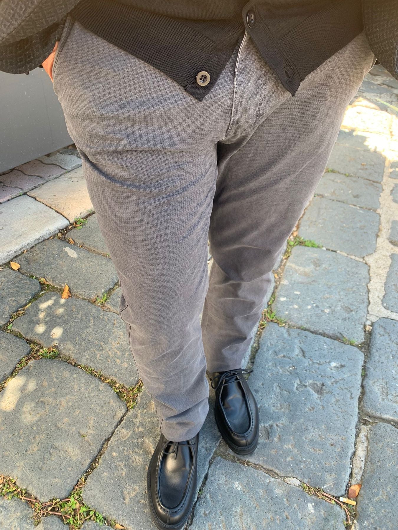 pantalone micro fantasia taglie confort over