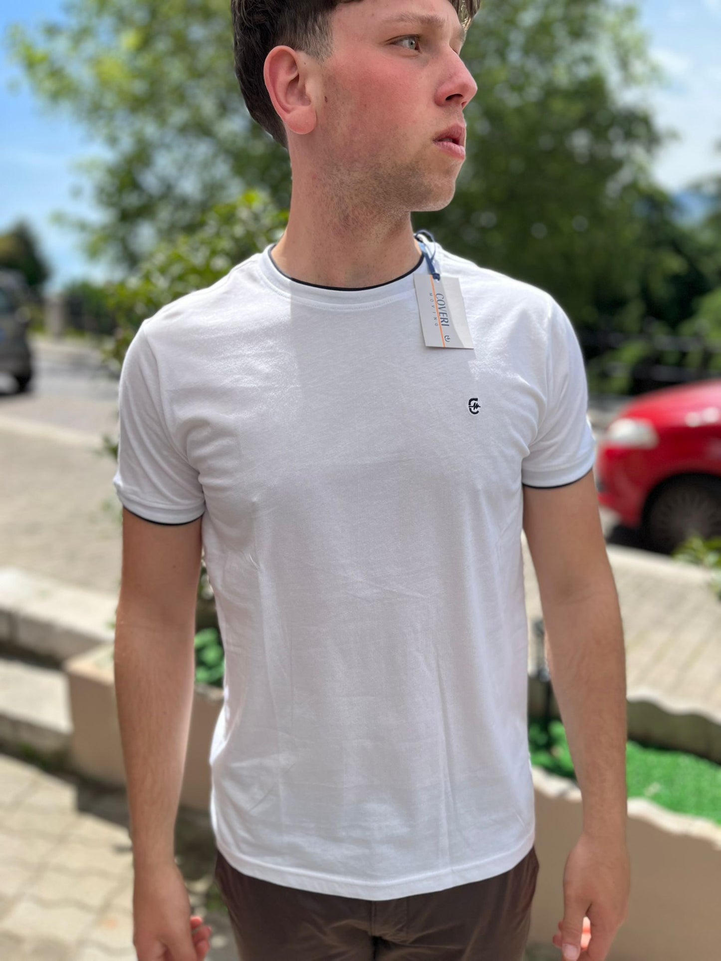 T-Shirt con Profilo a Contrasto – Uomo