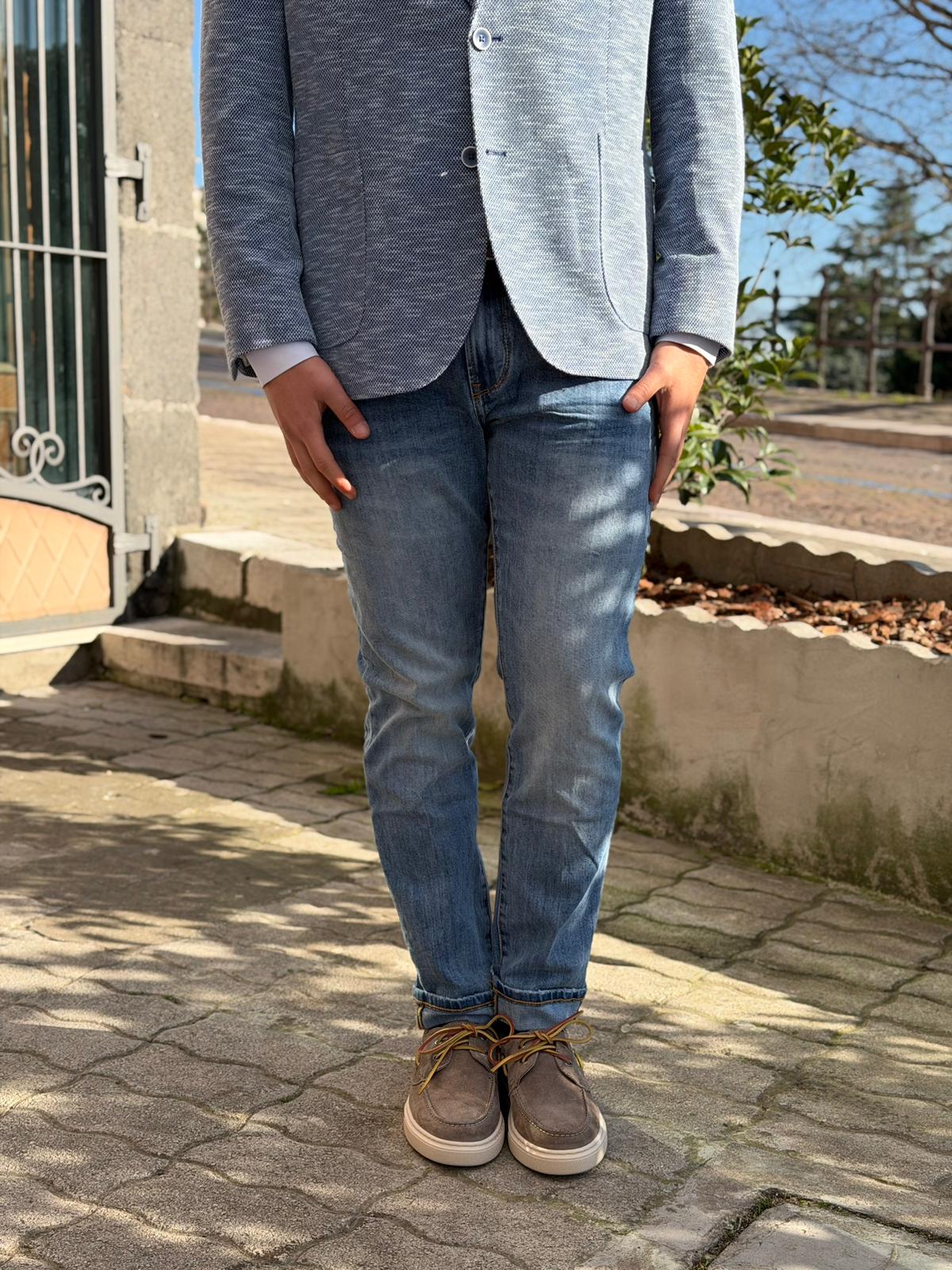 Jeans Uomo Skinny Elasticizzati – Lavaggio Chiaro