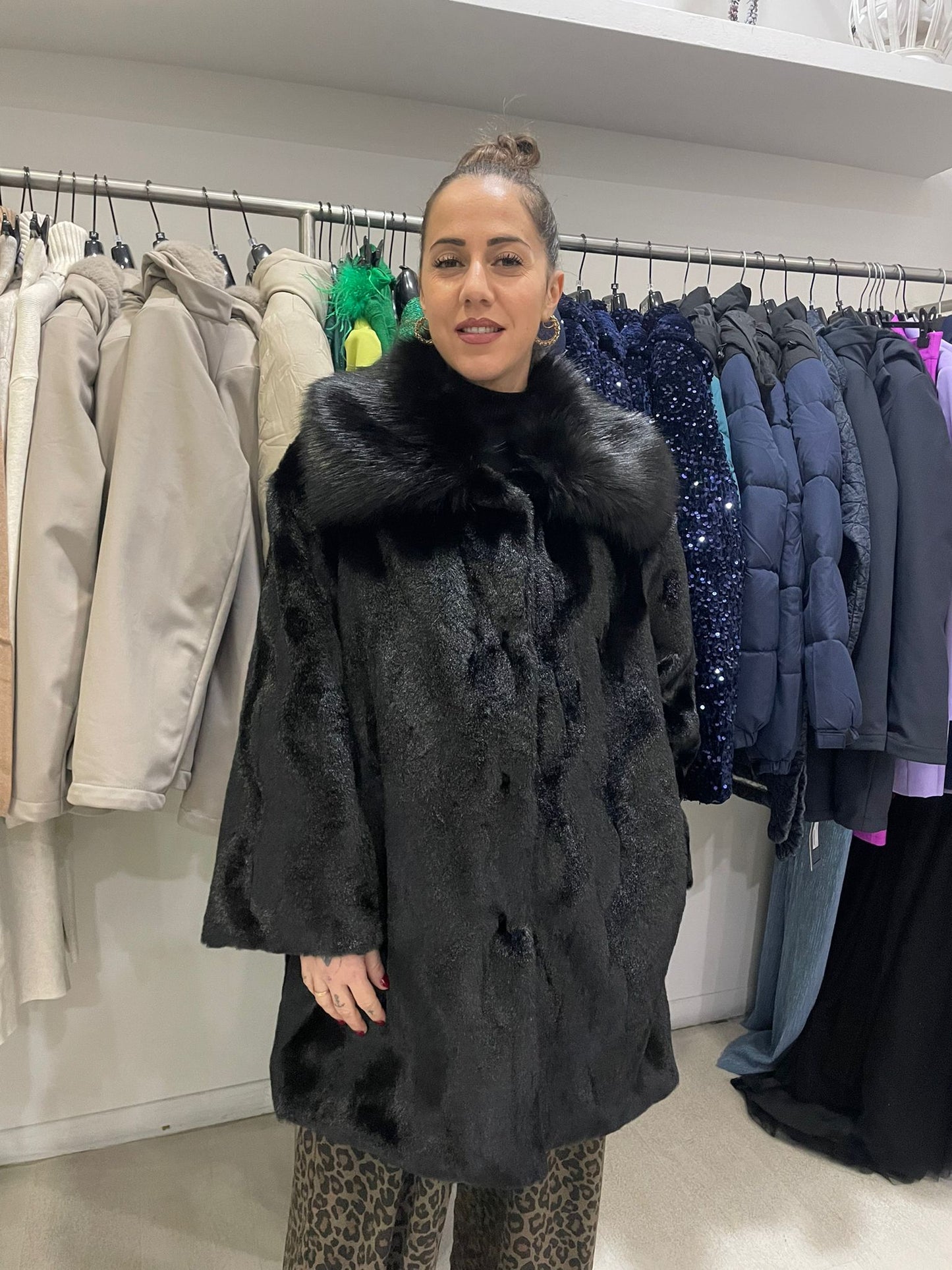 cappotto eco pelliccia