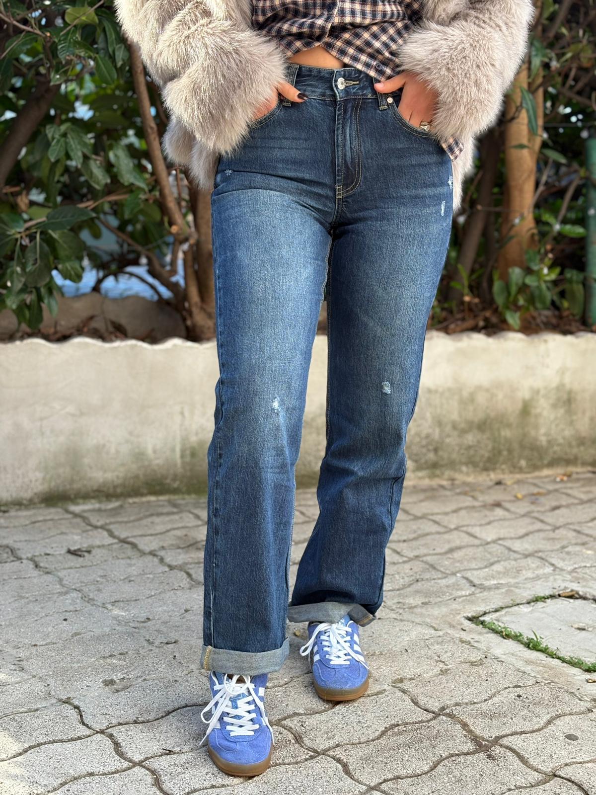 Jeans donna gamba larga
