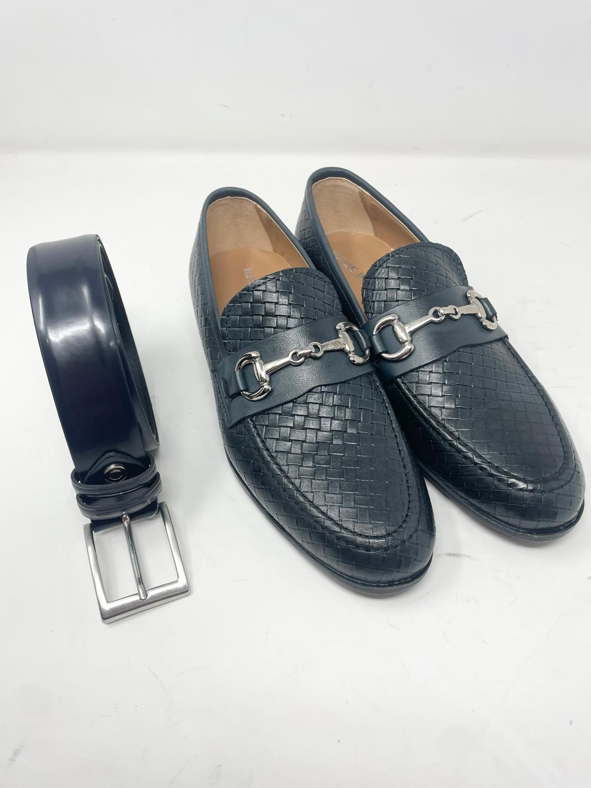 Mocassino con Morsetto in Pelle Intrecciata – Stile e Comfort Made in Italy