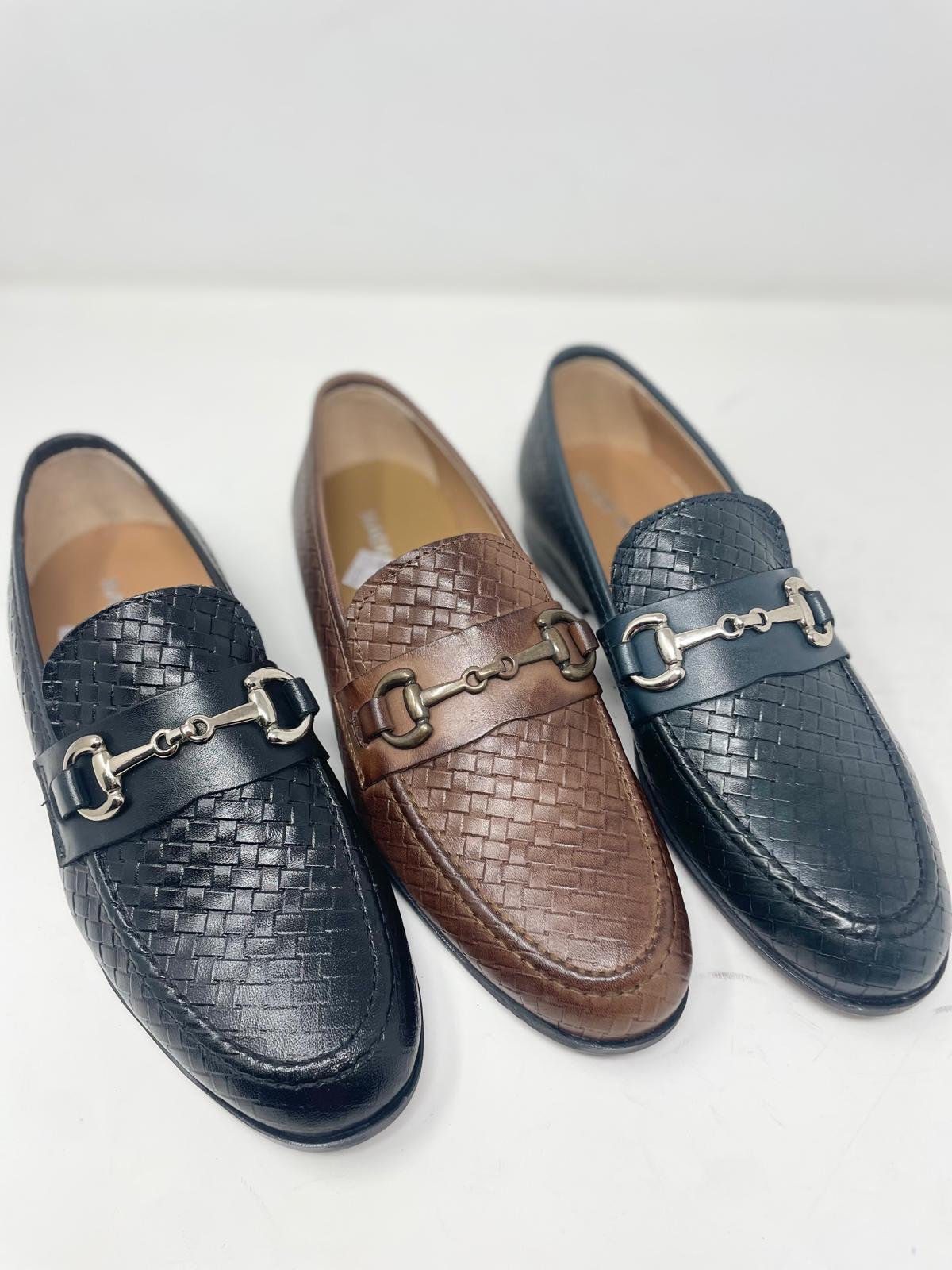 Mocassino con Morsetto in Pelle Intrecciata – Stile e Comfort Made in Italy