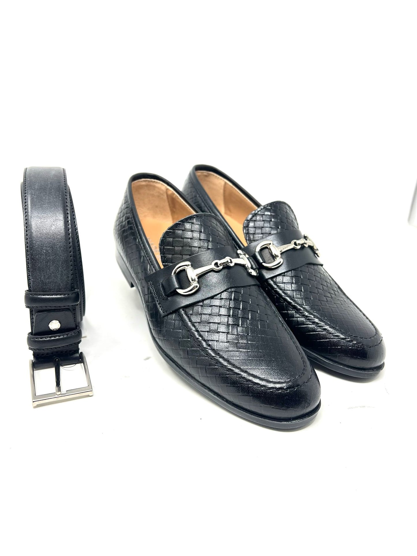 Mocassino con Morsetto in Pelle Intrecciata – Stile e Comfort Made in Italy