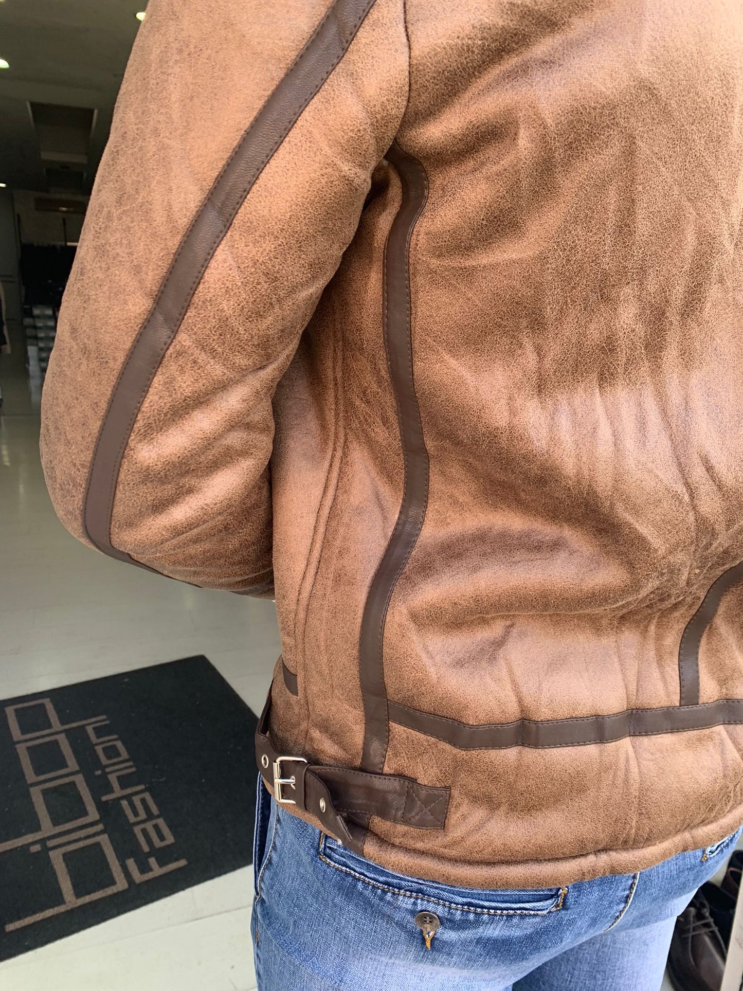 Giubbotto eco montone uomo con pelliccia