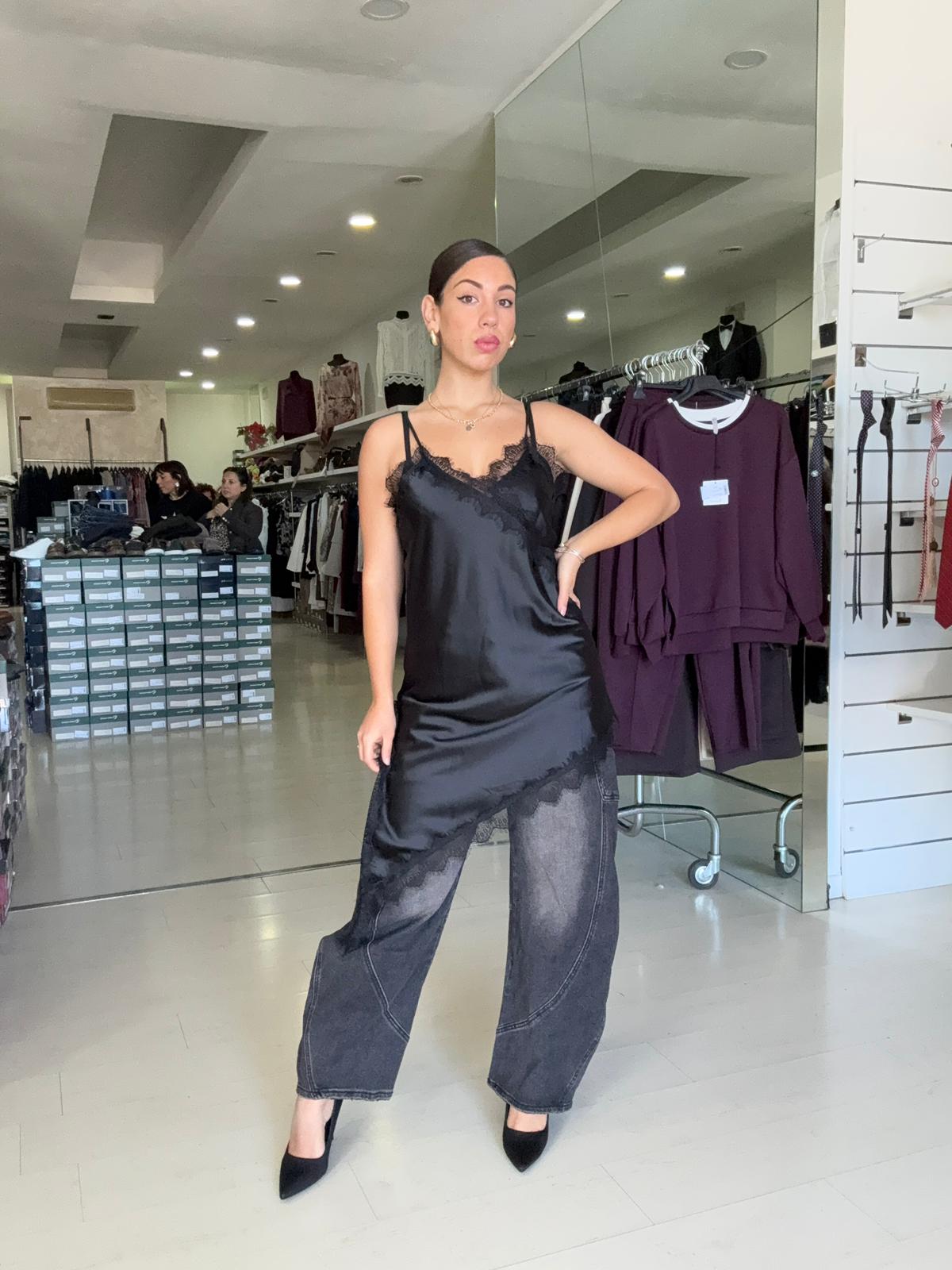 Abitino raso slip dress