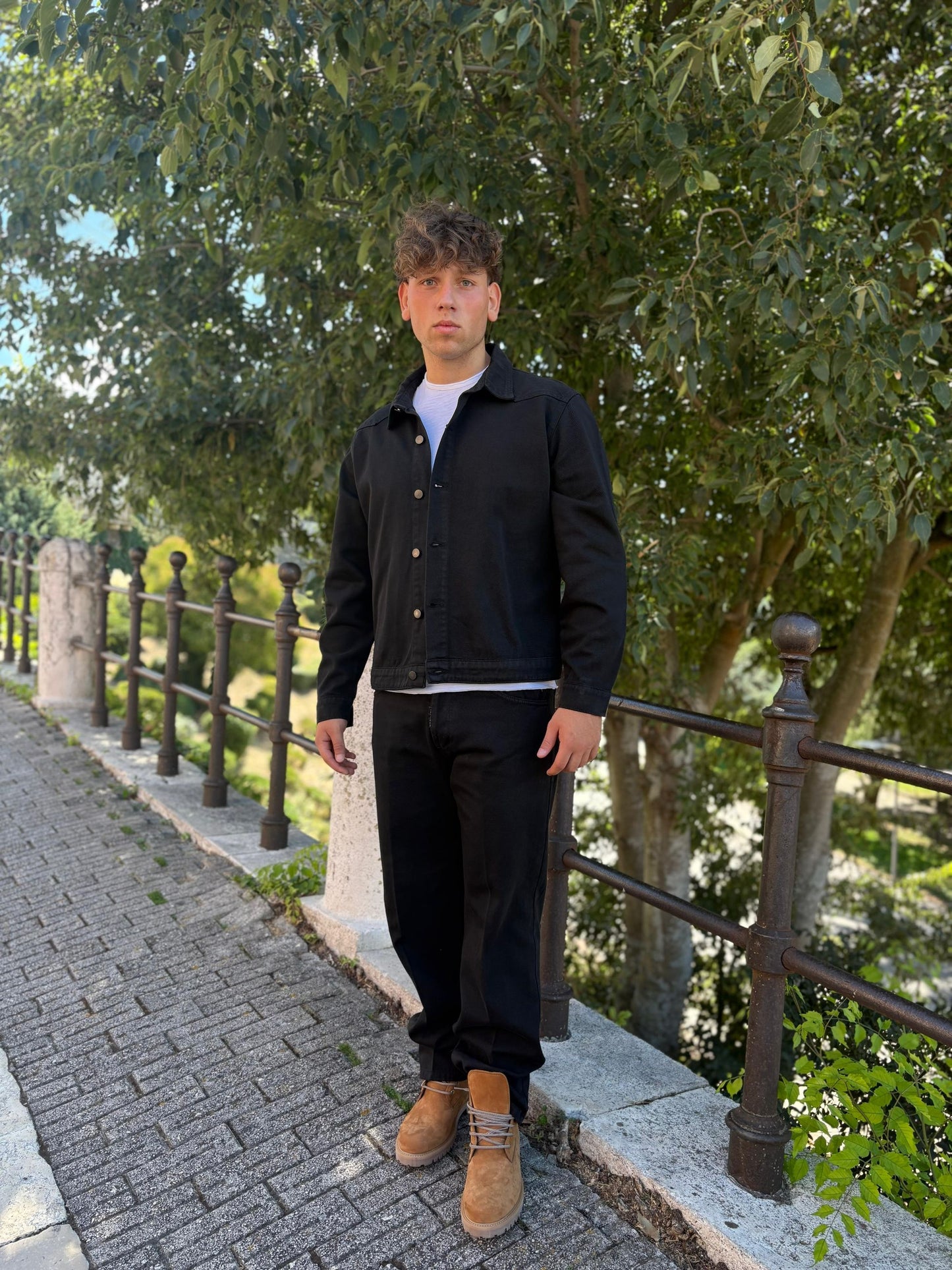 Giubbotto Uomo Jeans Colorato Modello Camicia