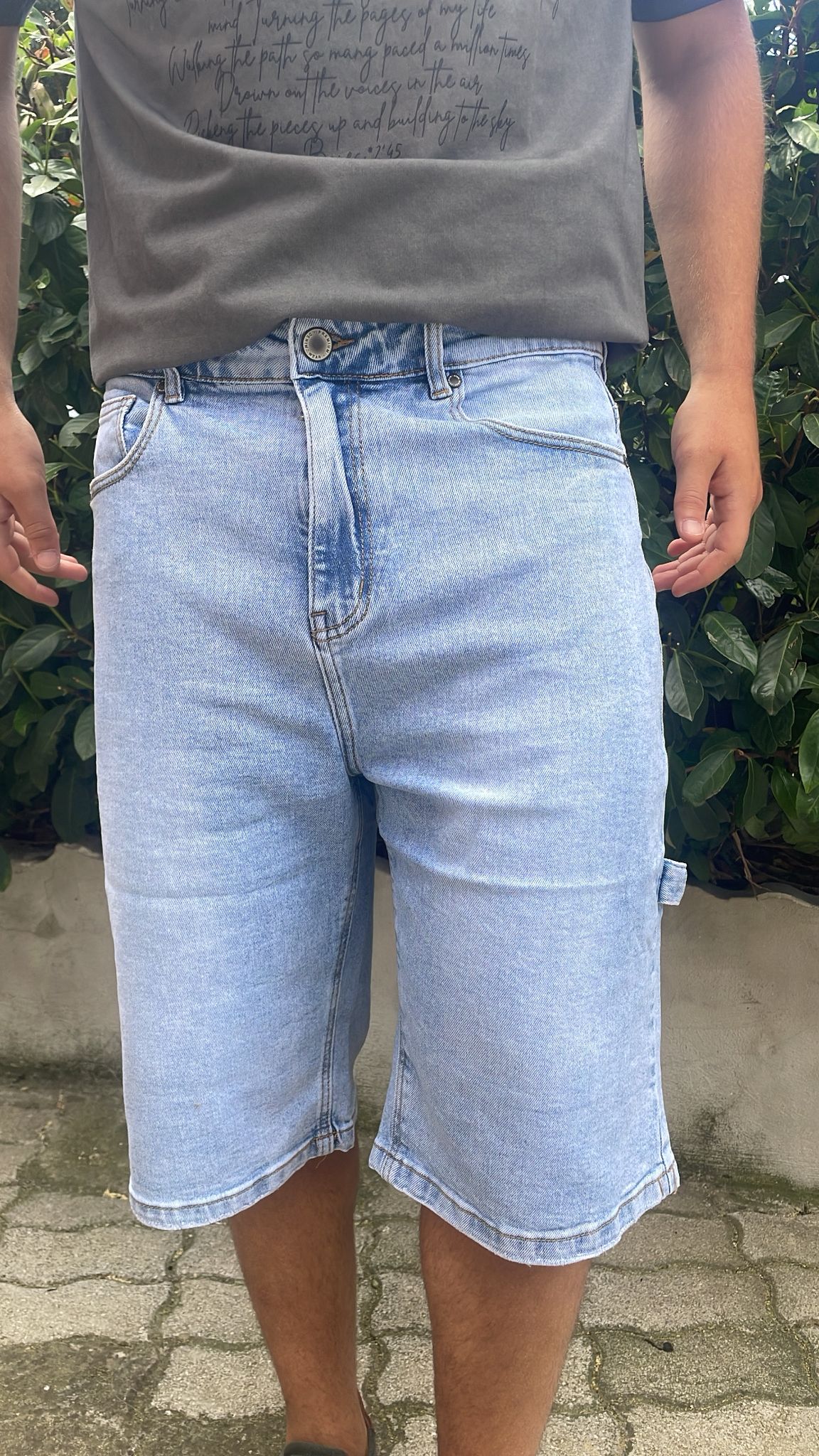 Bermuda jeans uomo baggy carpenter