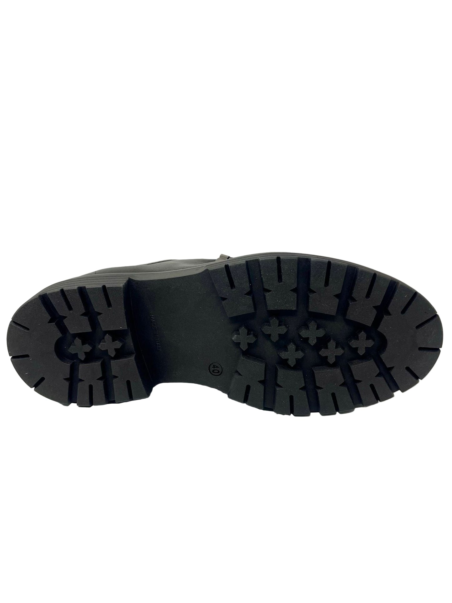 Pedula bassa in pelle di vitello fondo vibram