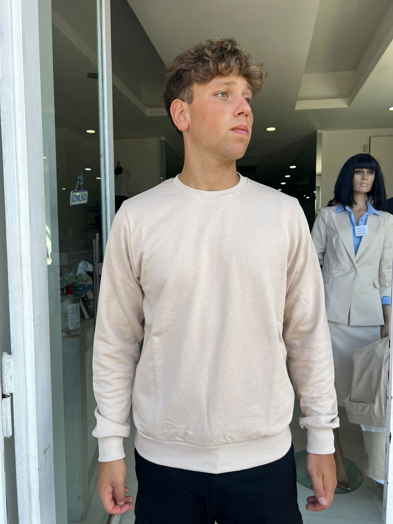 Felpa uomo girocollo