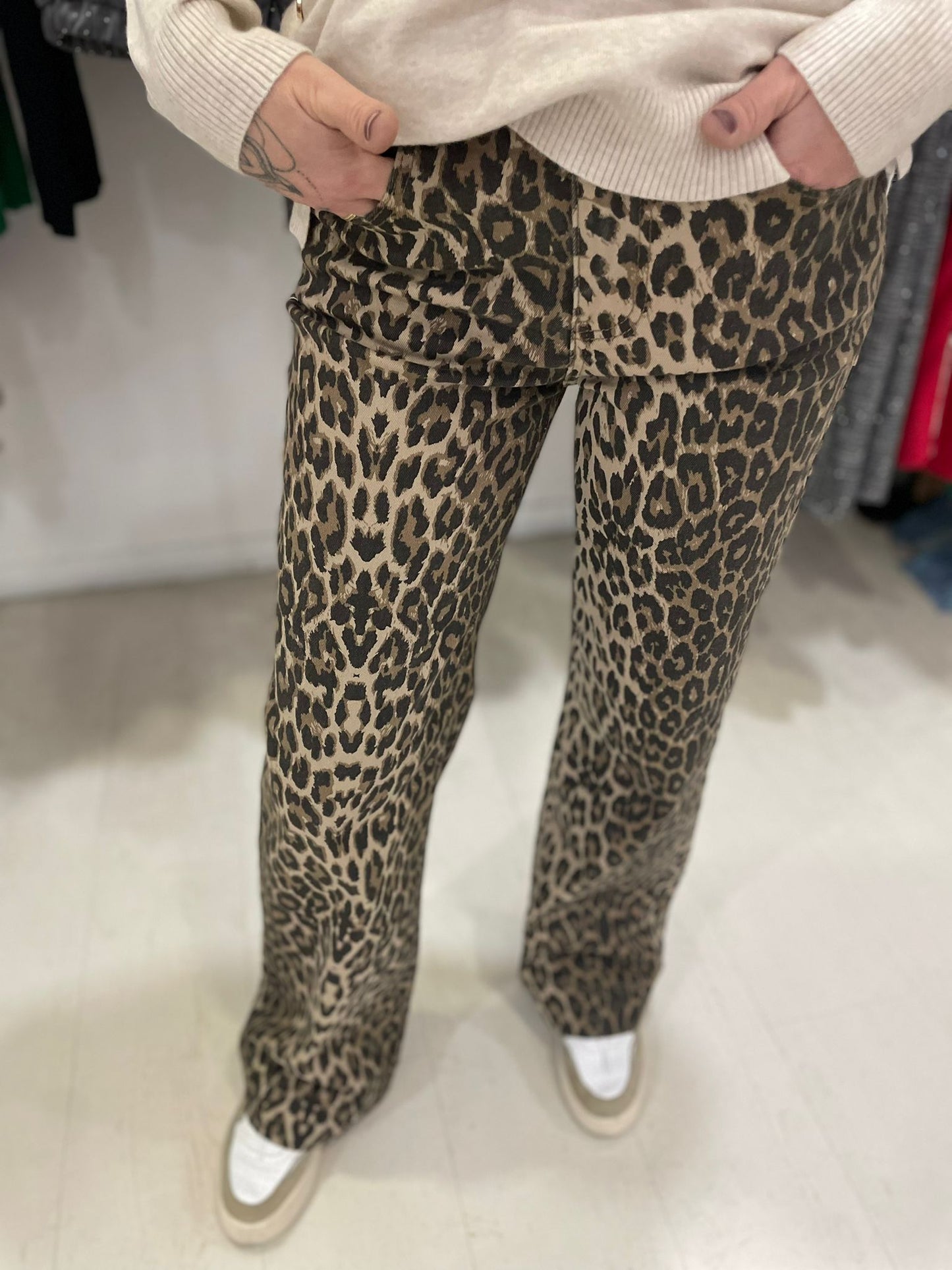 Jeans animalier lag flat