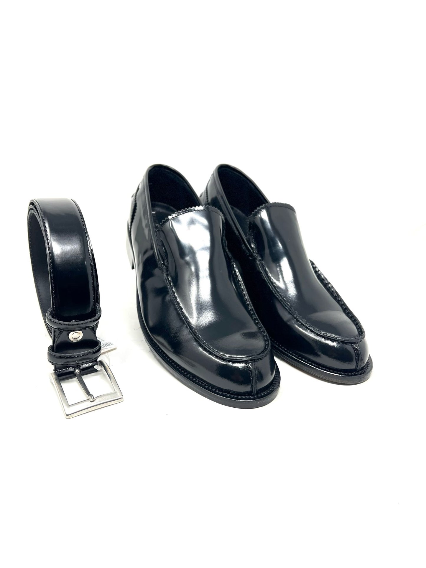 Mocassino London vera pelle made in italy abrasivata fondo cuoio cucito
