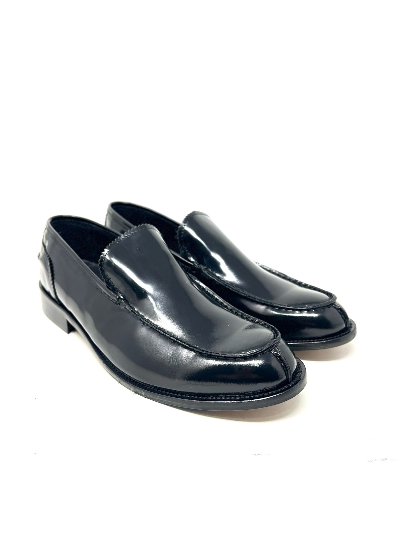 Mocassino London vera pelle made in italy abrasivata fondo cuoio cucito