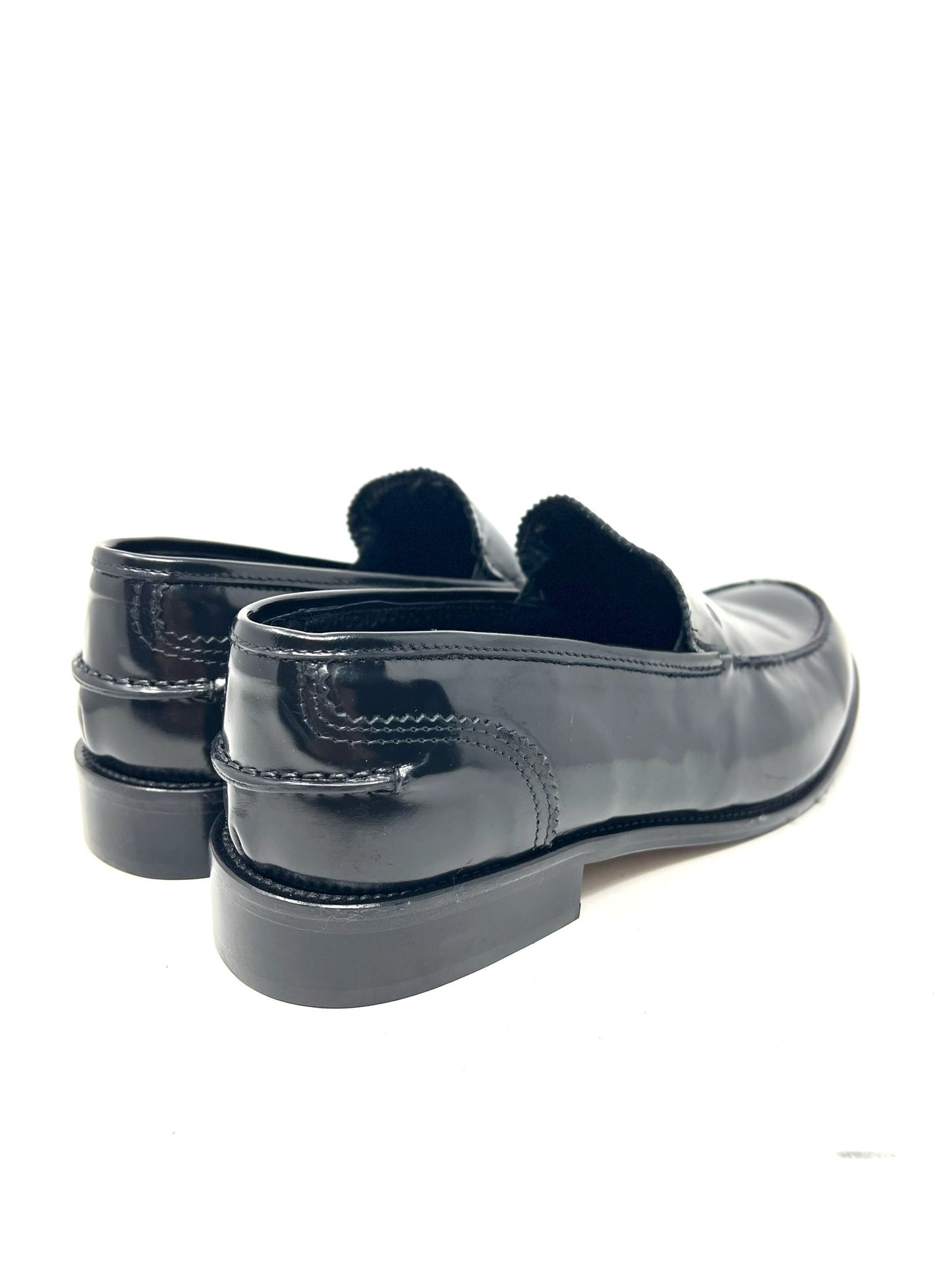 Mocassino London vera pelle made in italy abrasivata fondo cuoio cucito