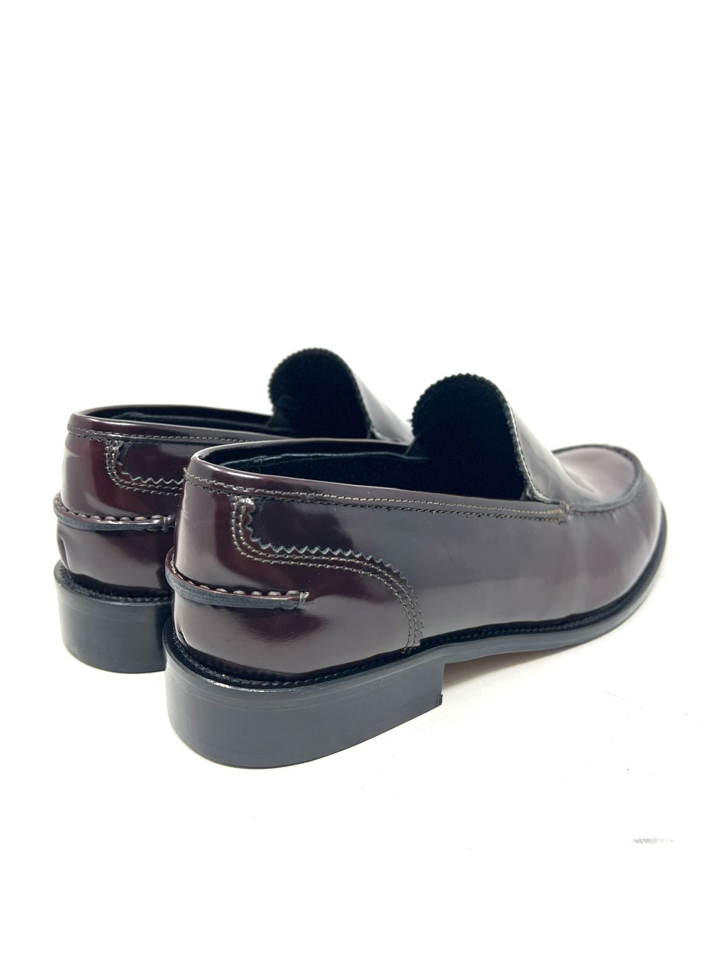 Mocassino London vera pelle made in italy abrasivata fondo cuoio cucito