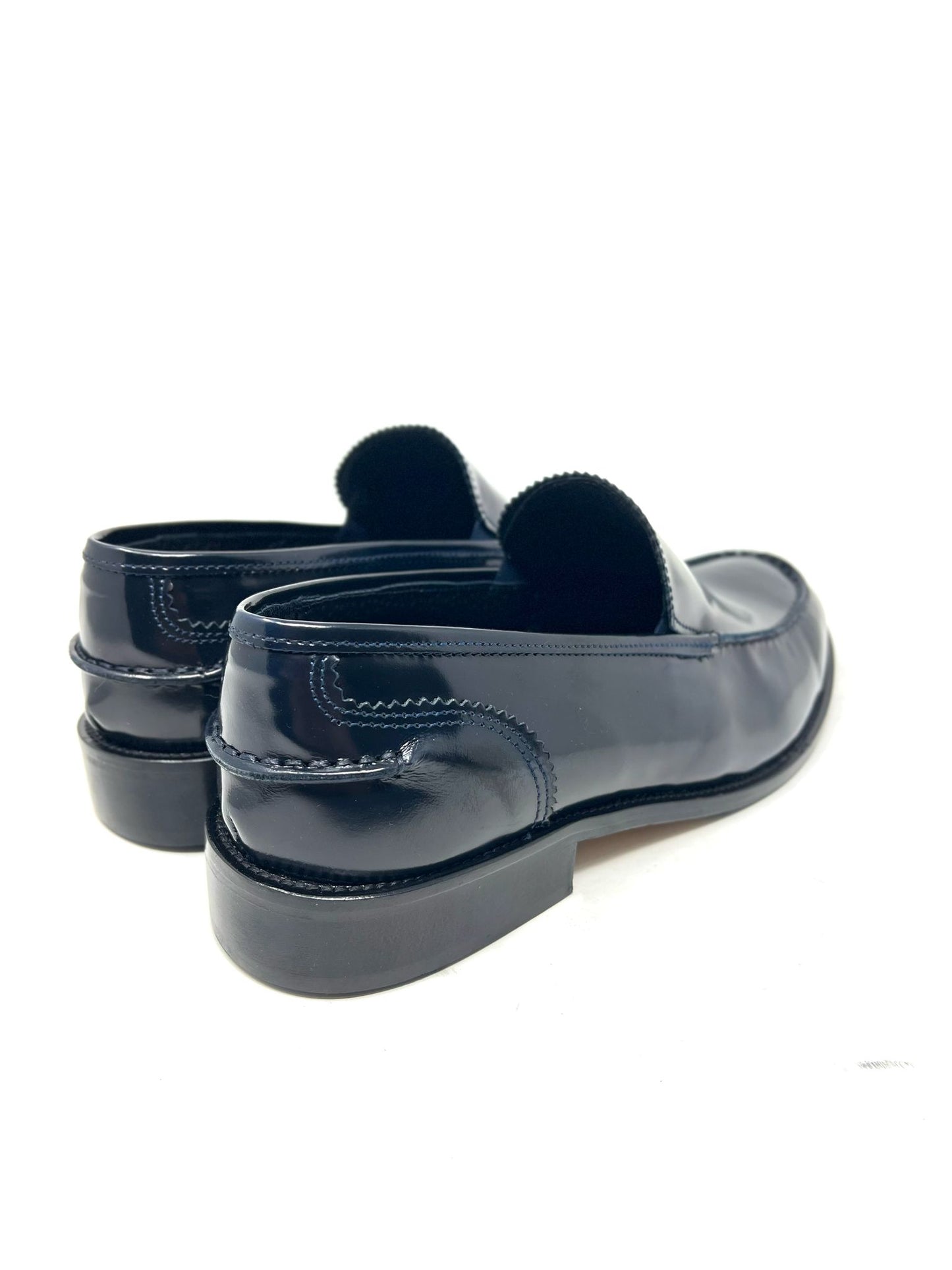 Mocassino London vera pelle made in italy abrasivata fondo cuoio cucito