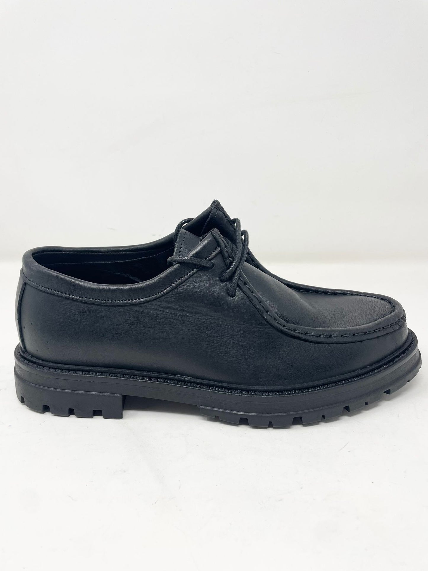 Scarpa modello ingegnere cucita a mano in vera pelle made in italy