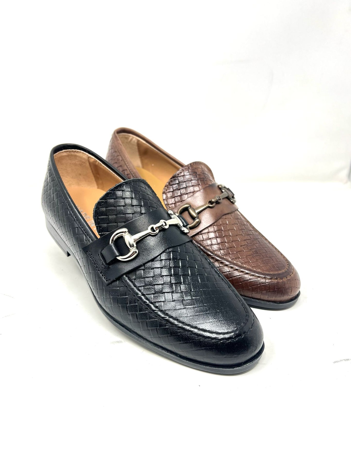 Mocassino con Morsetto in Pelle Intrecciata – Stile e Comfort Made in Italy