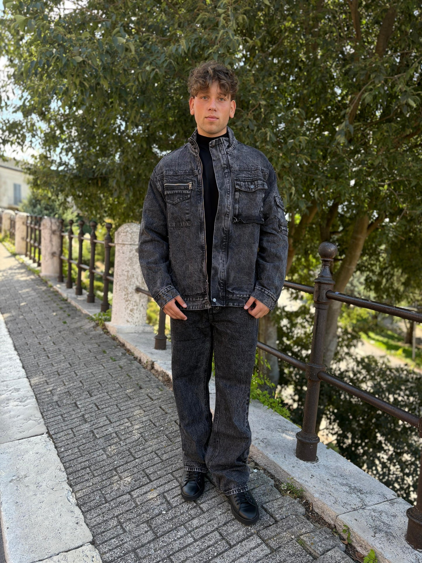 Jeans Uomo Baggie Nero