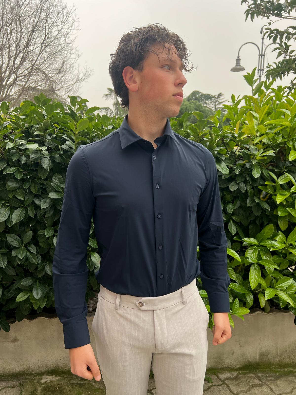 Camicia no stiro uomo slim