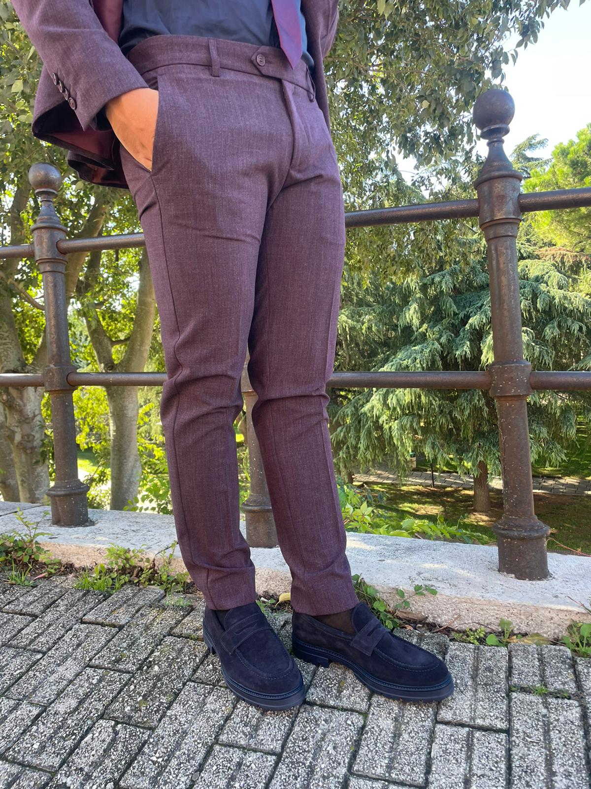 Abito completo 2 pezzi monopetto tessuto elasticizzato mod Nettuno S 17 Milano
