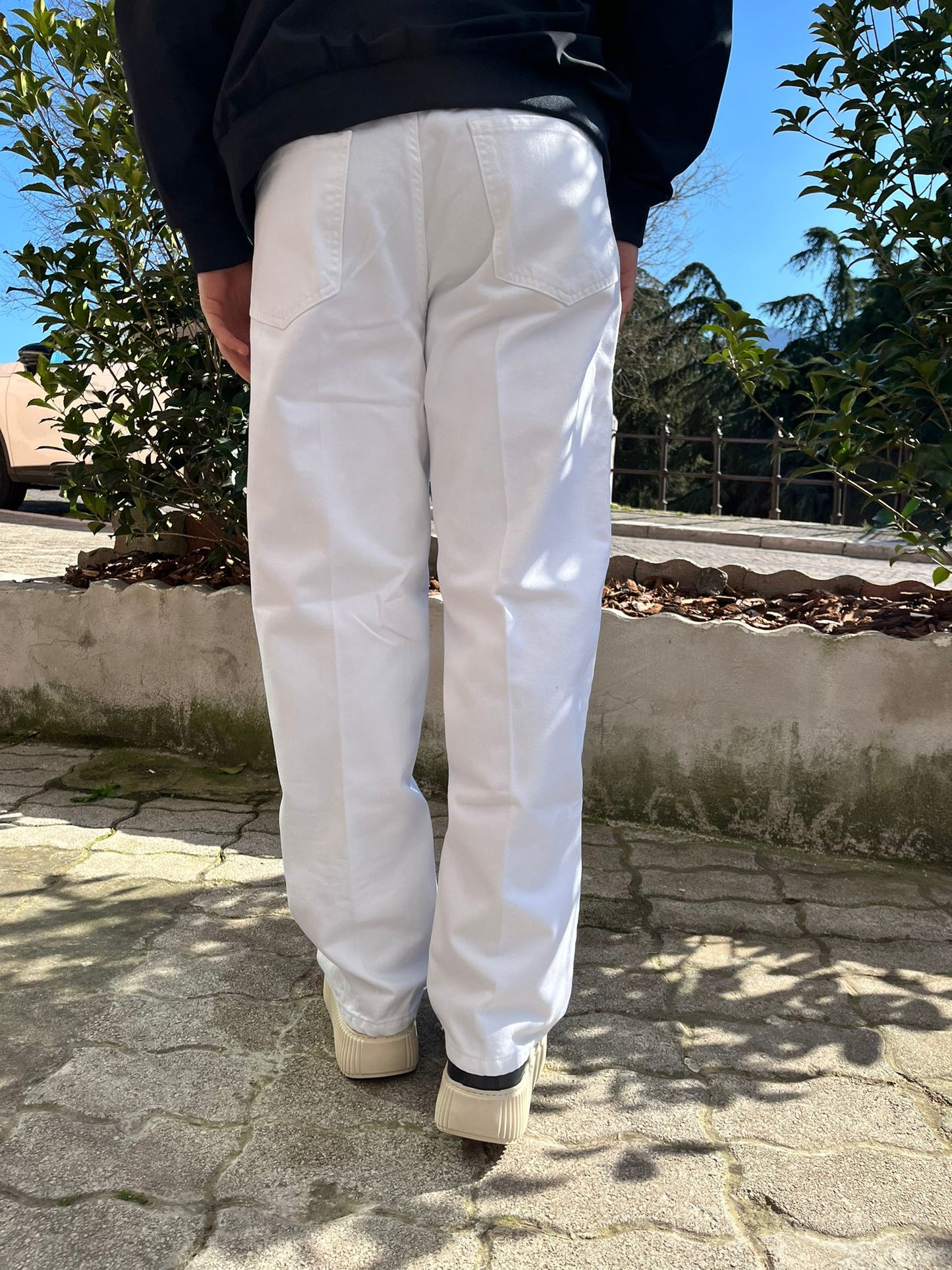 Jeans Uomo Baggie in Tessuto Jeans Colorato