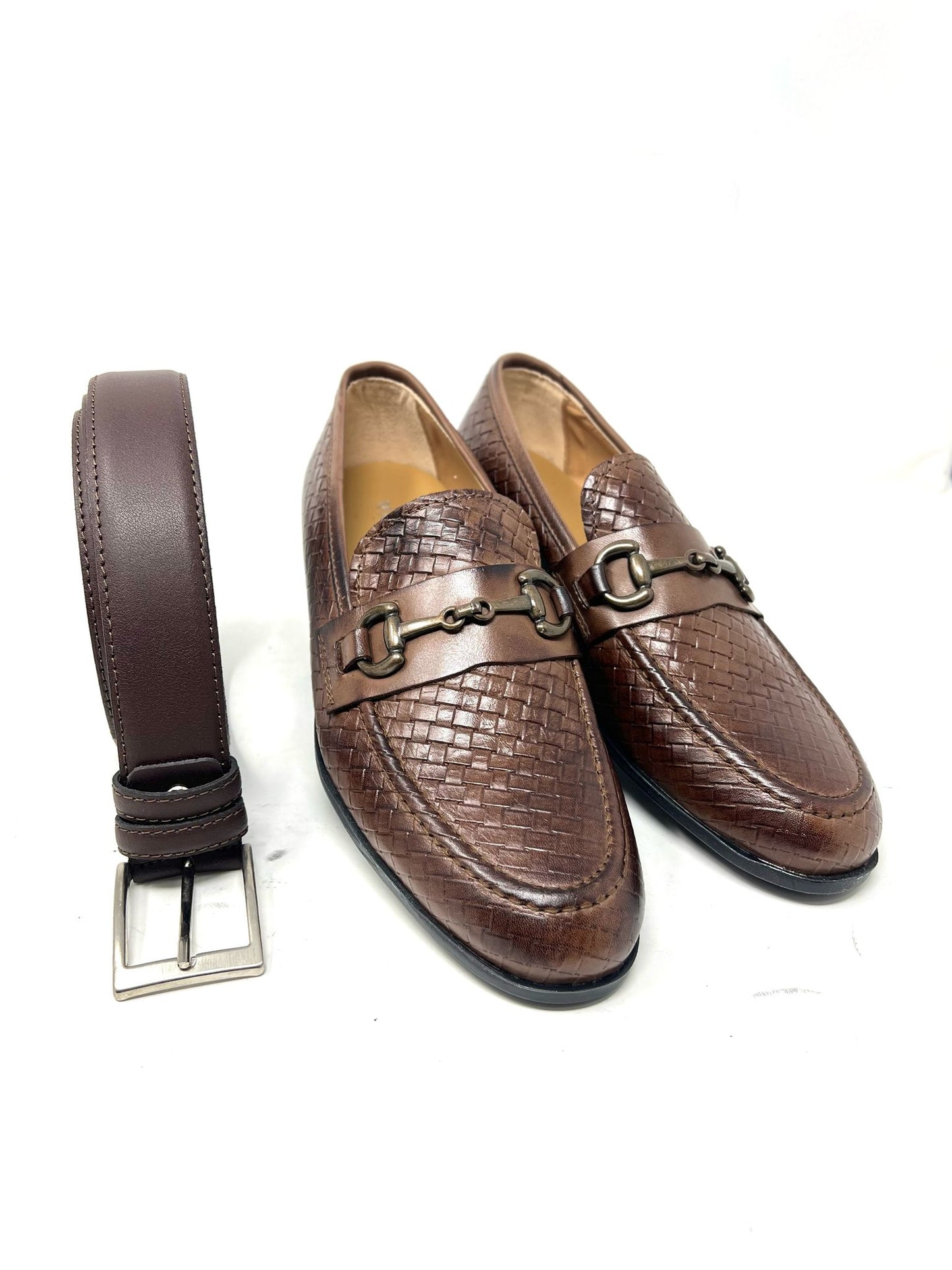 Mocassino con Morsetto in Pelle Intrecciata – Stile e Comfort Made in Italy
