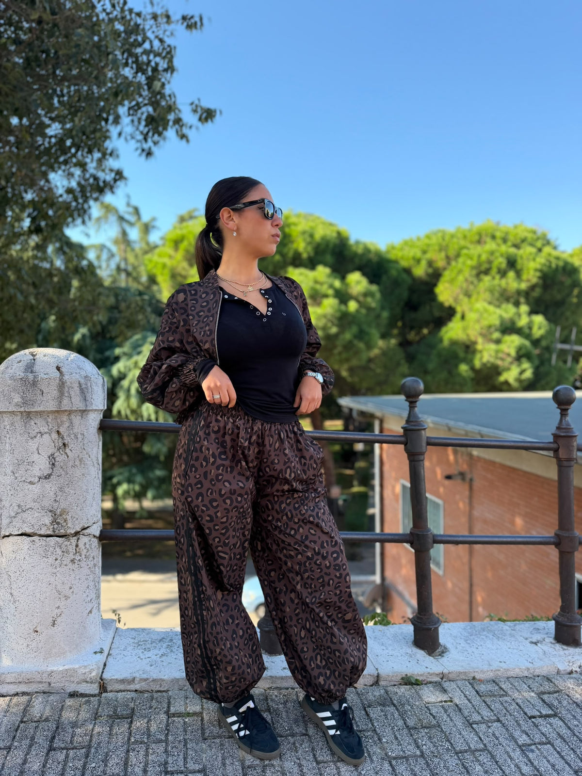 PANTALONE DONNA MACULATO IN TESSUTO TECNICO