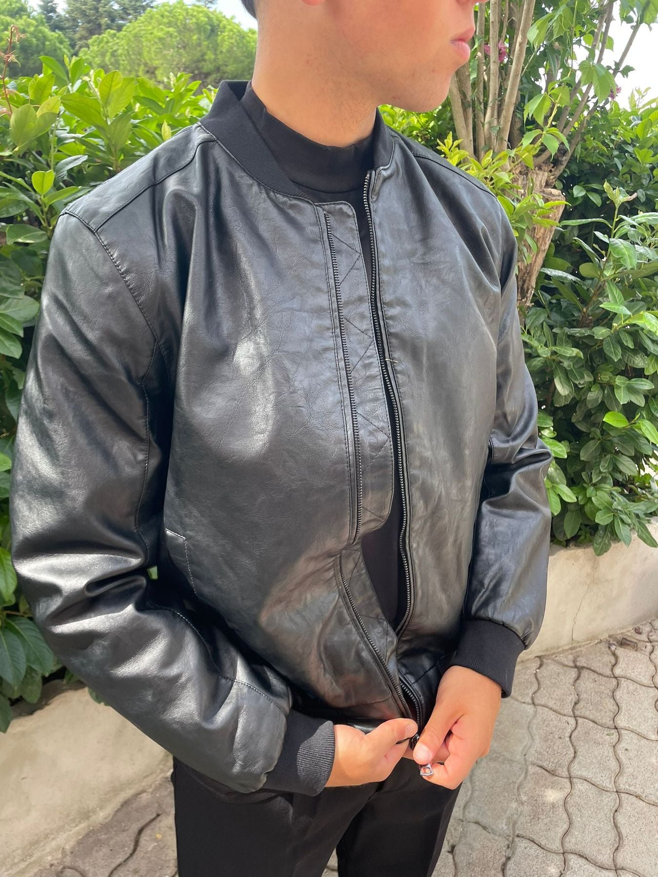 bomber ecopelle uomo