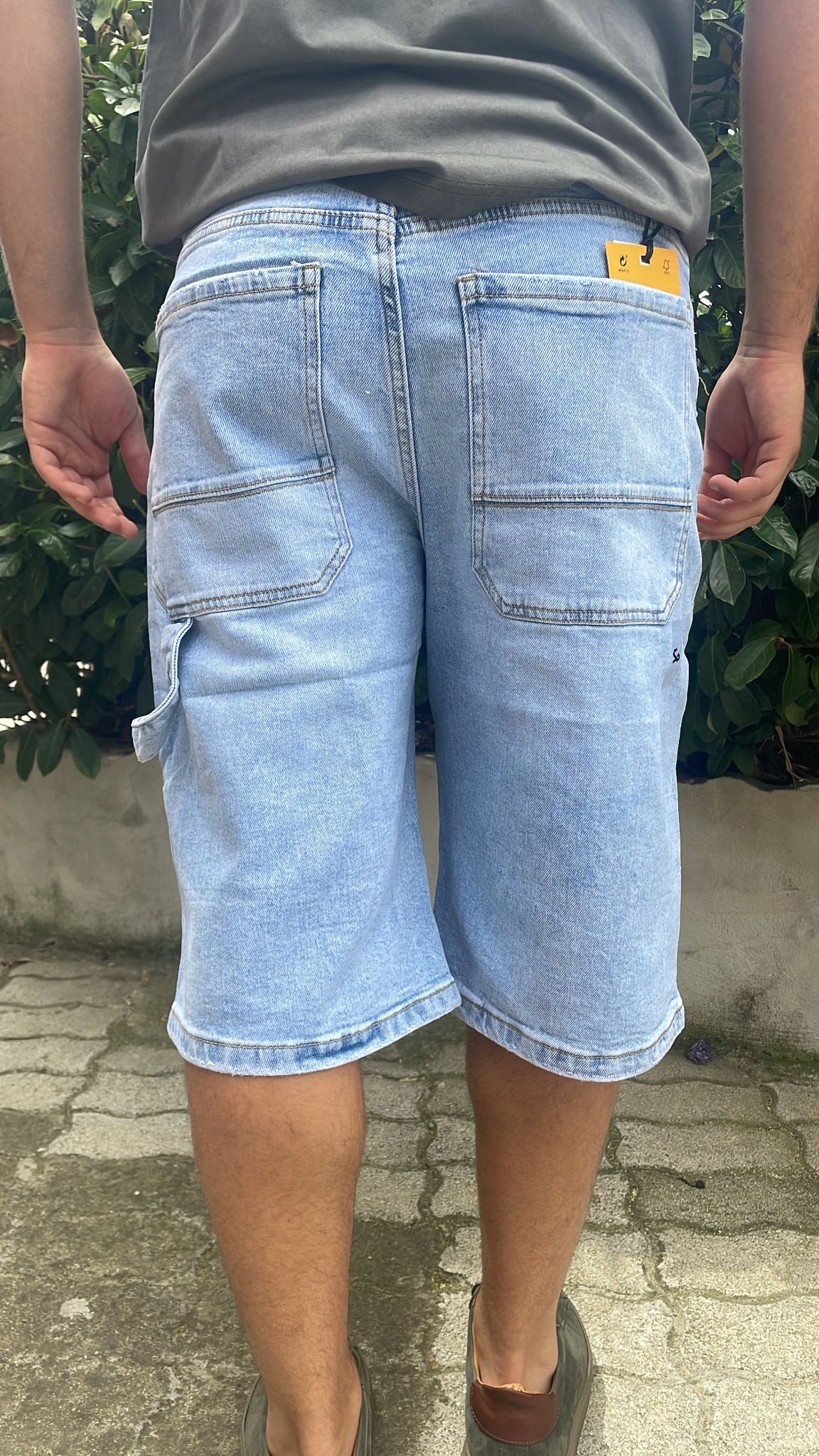 Bermuda jeans uomo baggy carpenter