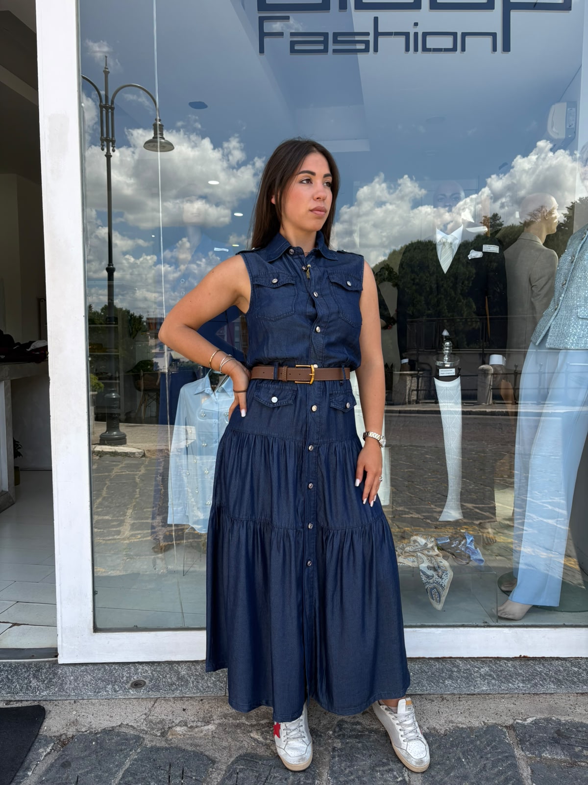 abito jeans lungo