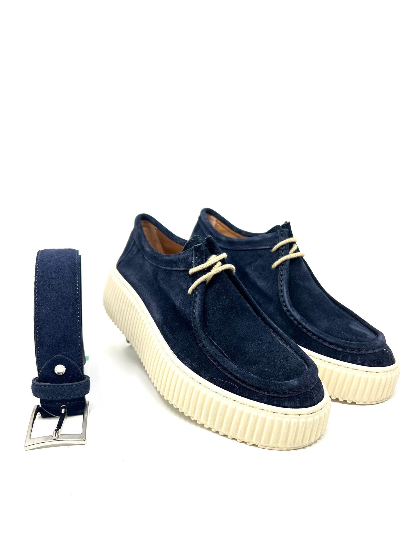 Scarpa Uomo in Pelle Scamosciata – Made in Italy, Zeppa 5 cm