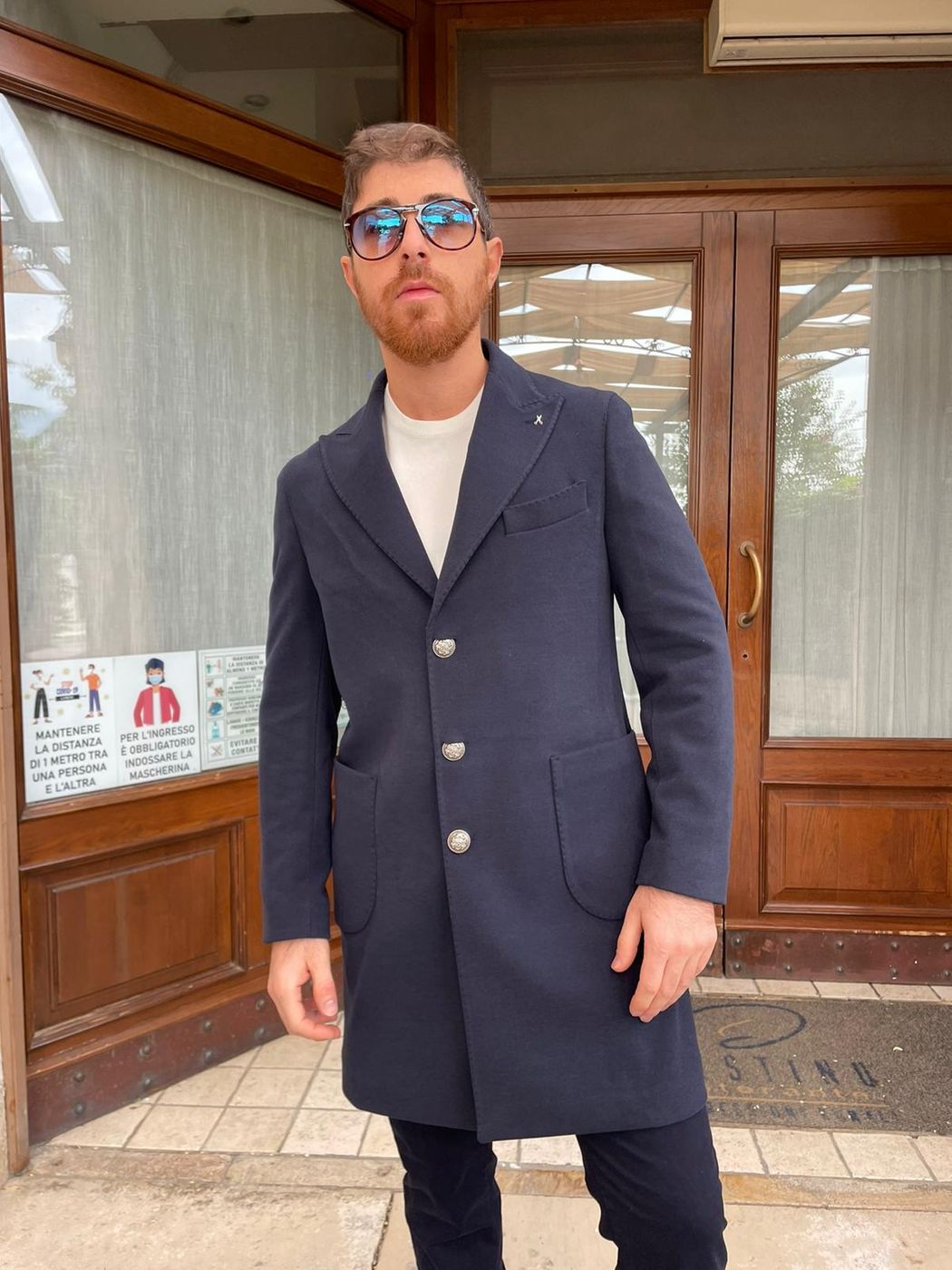 Cappotto monopetto bott.brunito Alpi