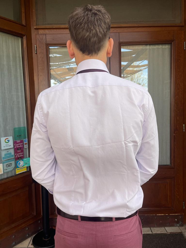 Camicia collo francese micro fantasia