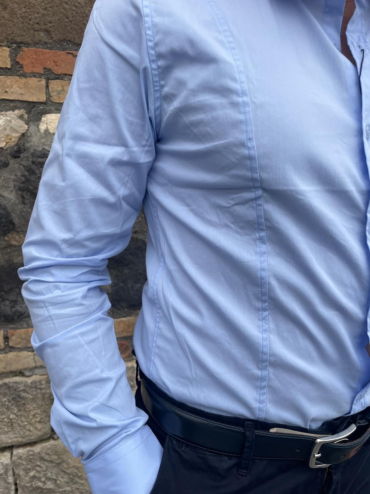 Camicia slim cotone elasticizzato