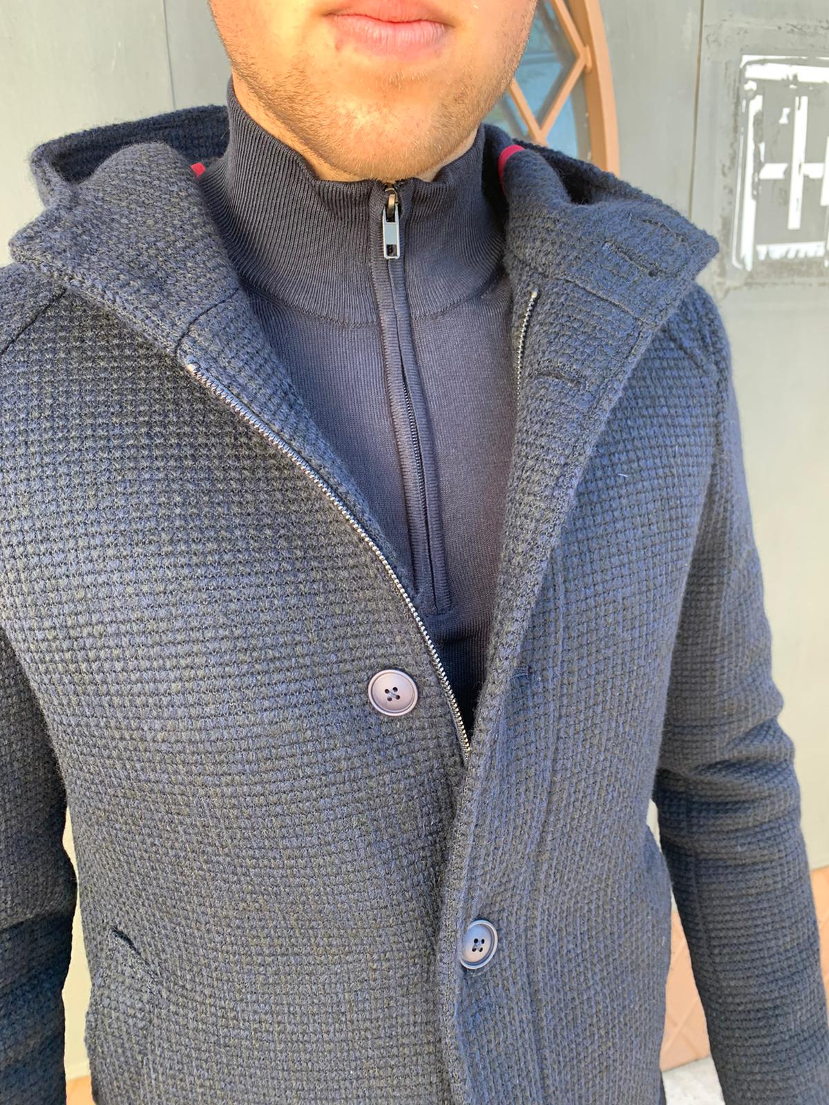 Giaccone cappotto mongomery con cappuccio  S 17 Milano modello ONE