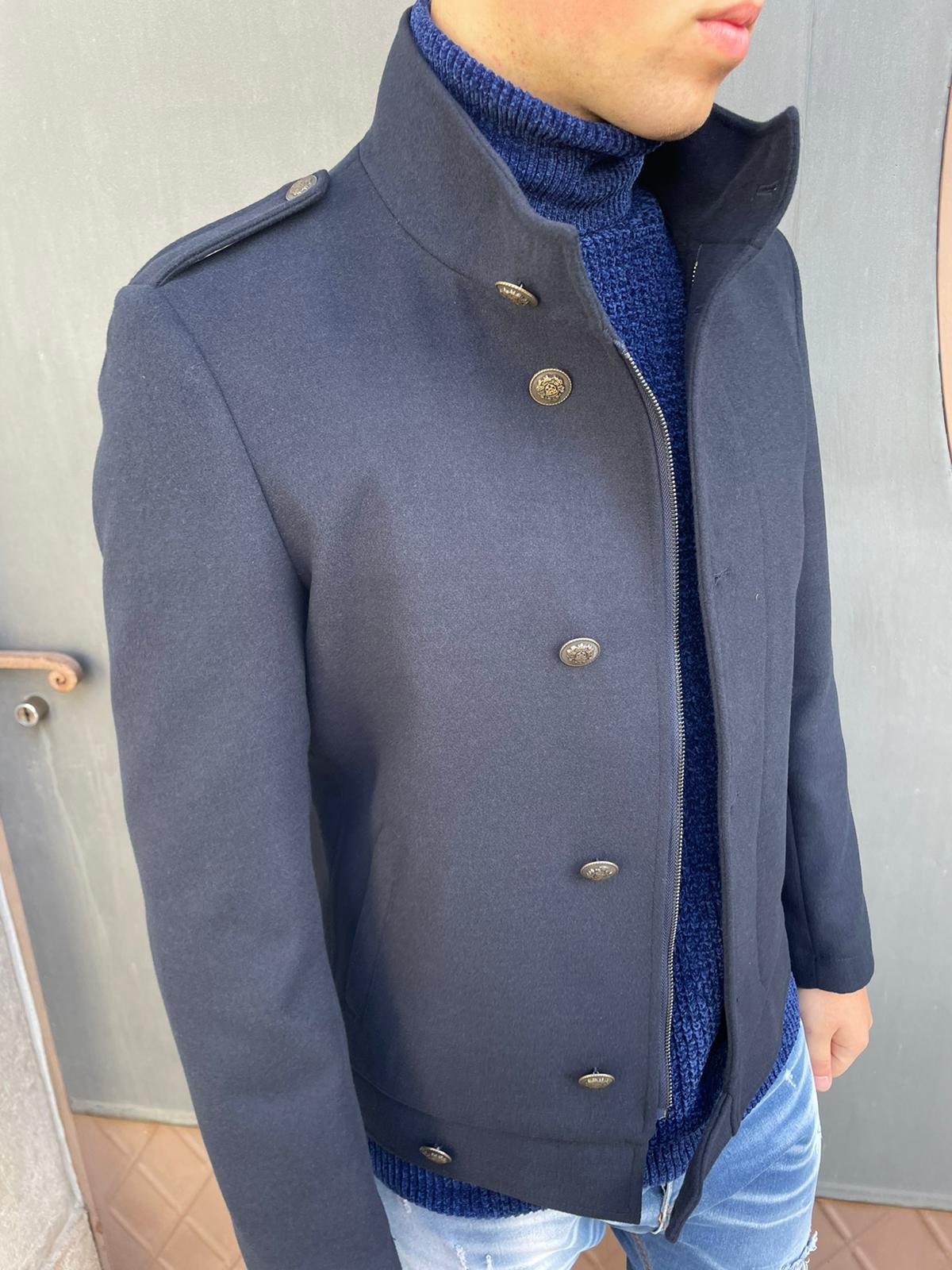Cappottino Morf S17 Milano corto di panno bottoni brunito