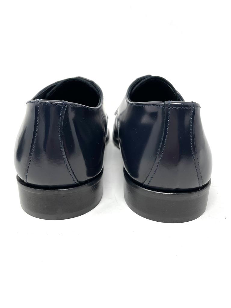 Scarpa elegante vera pelle abrasivata fondo cuoio made in italy