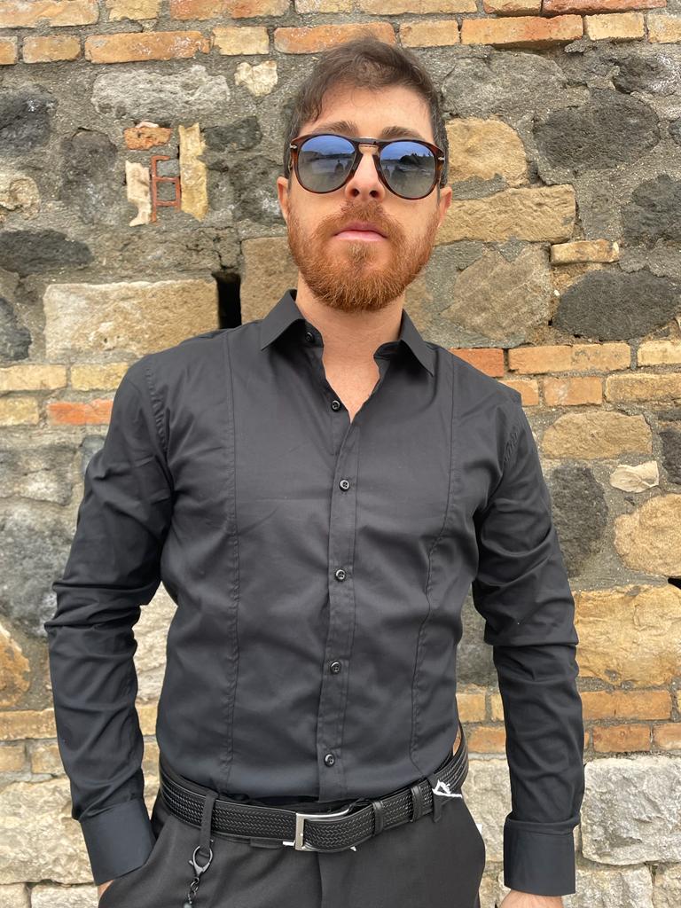 Camicia slim cotone elasticizzato