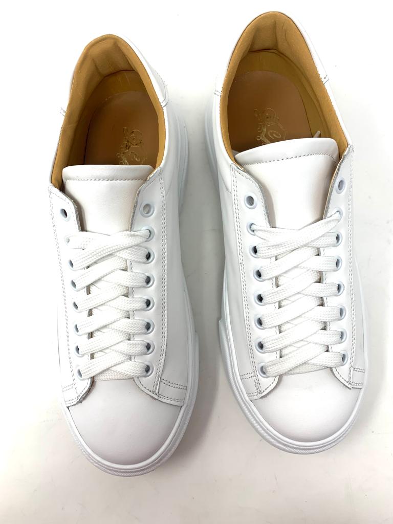 Sneakers basic vera pelle made in Italy