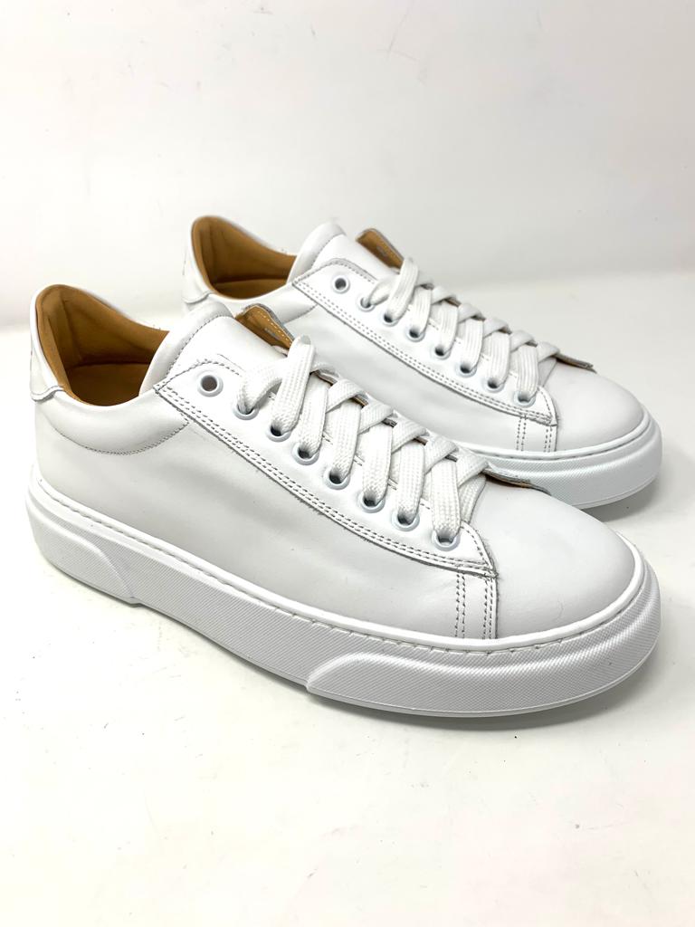 Sneakers basic vera pelle made in Italy