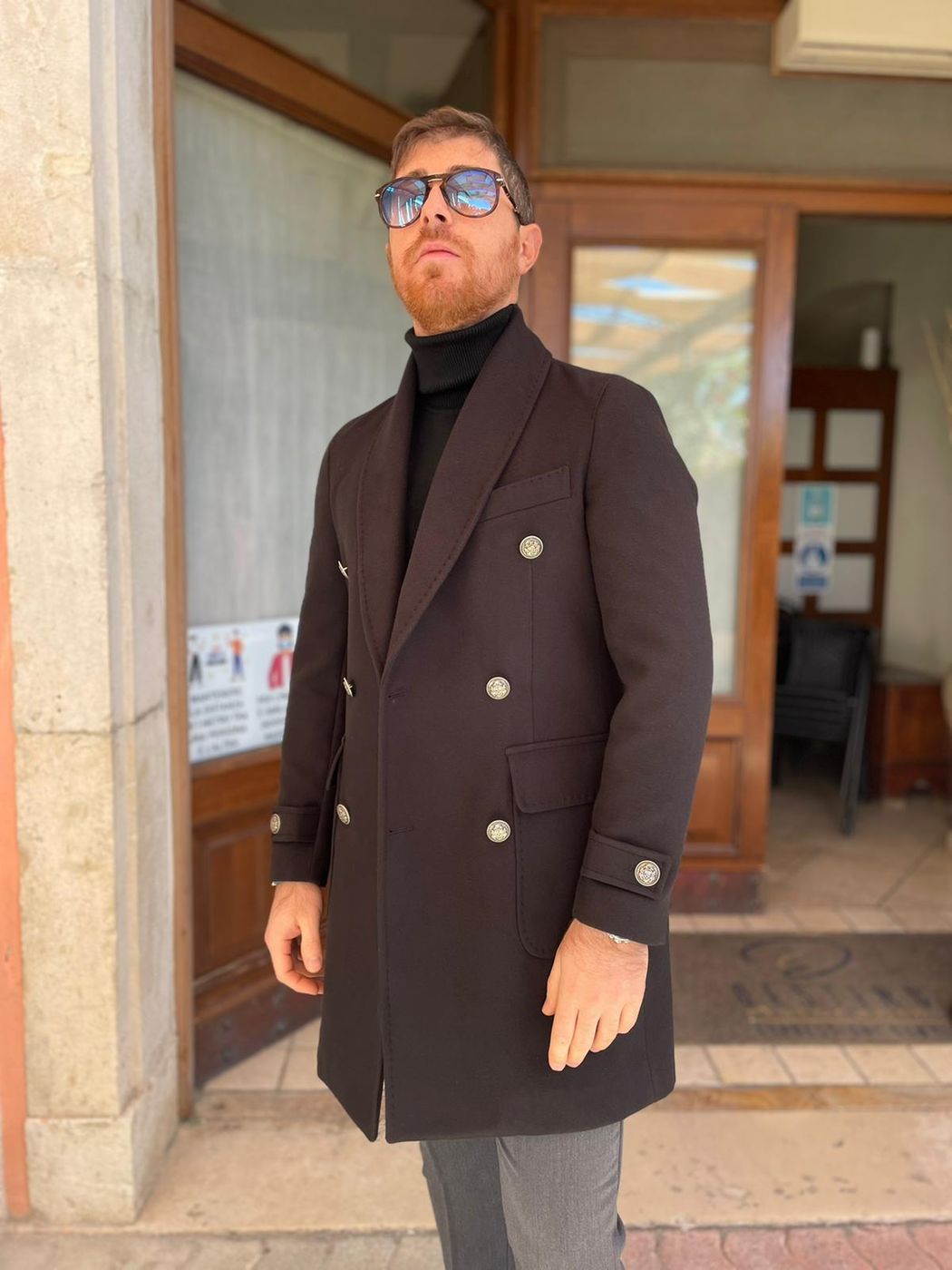 Cappotto Dolomiti DOPPIO PETTO collo sciallato e martingala