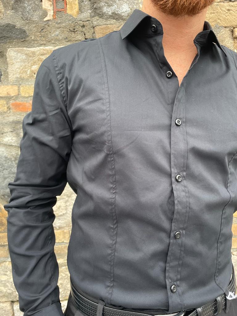 Camicia slim cotone elasticizzato