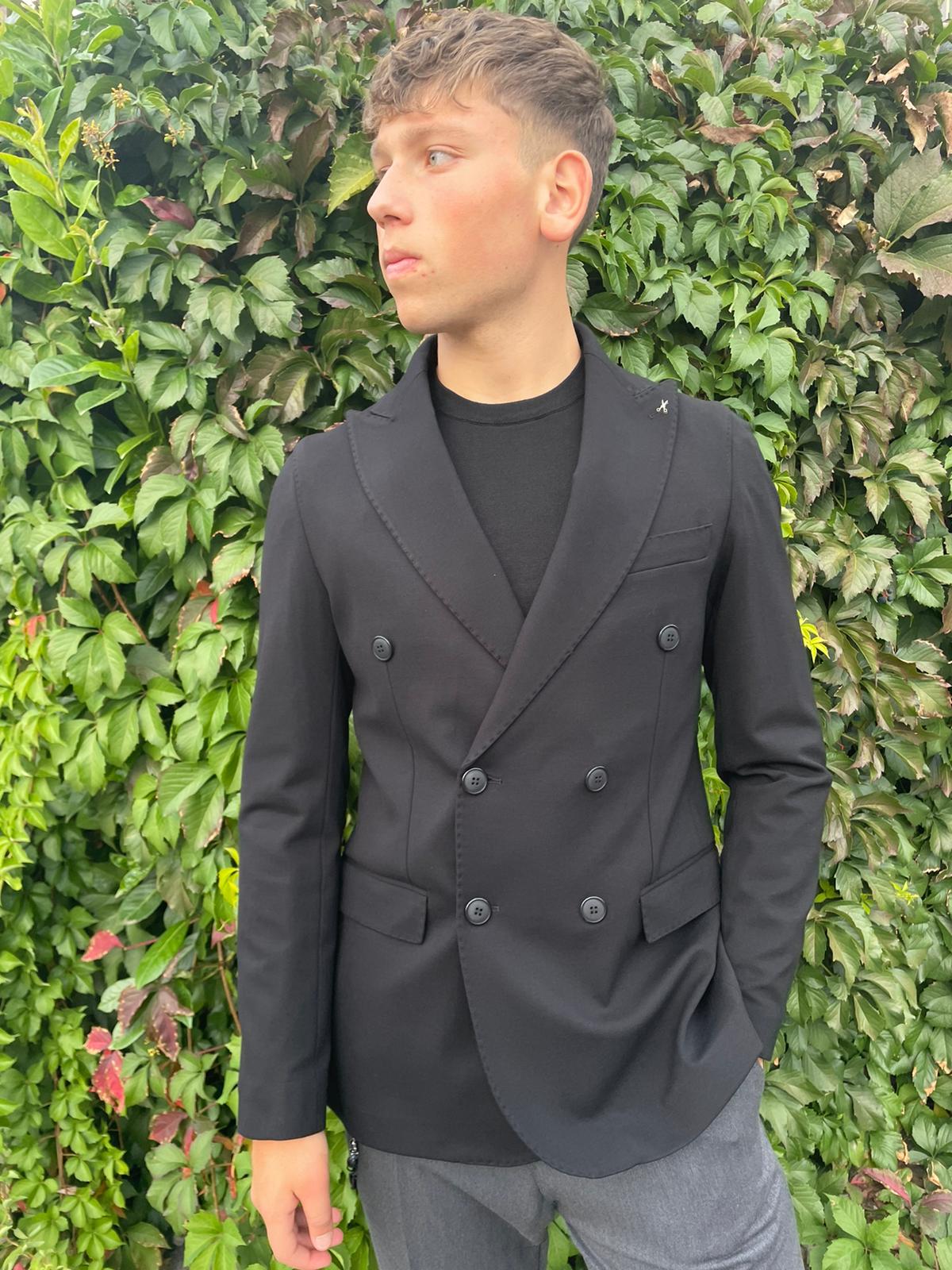 Giacca doppio petto tessuto Milano elasticizzato mod. Cortina