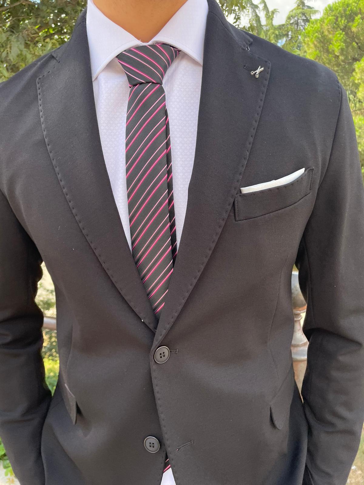 Single-breasted infinity jacket in stretch fabric S 17 Milano