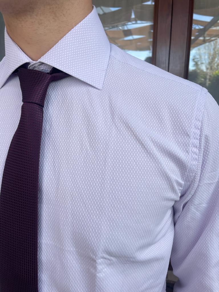 Camicia collo francese micro fantasia