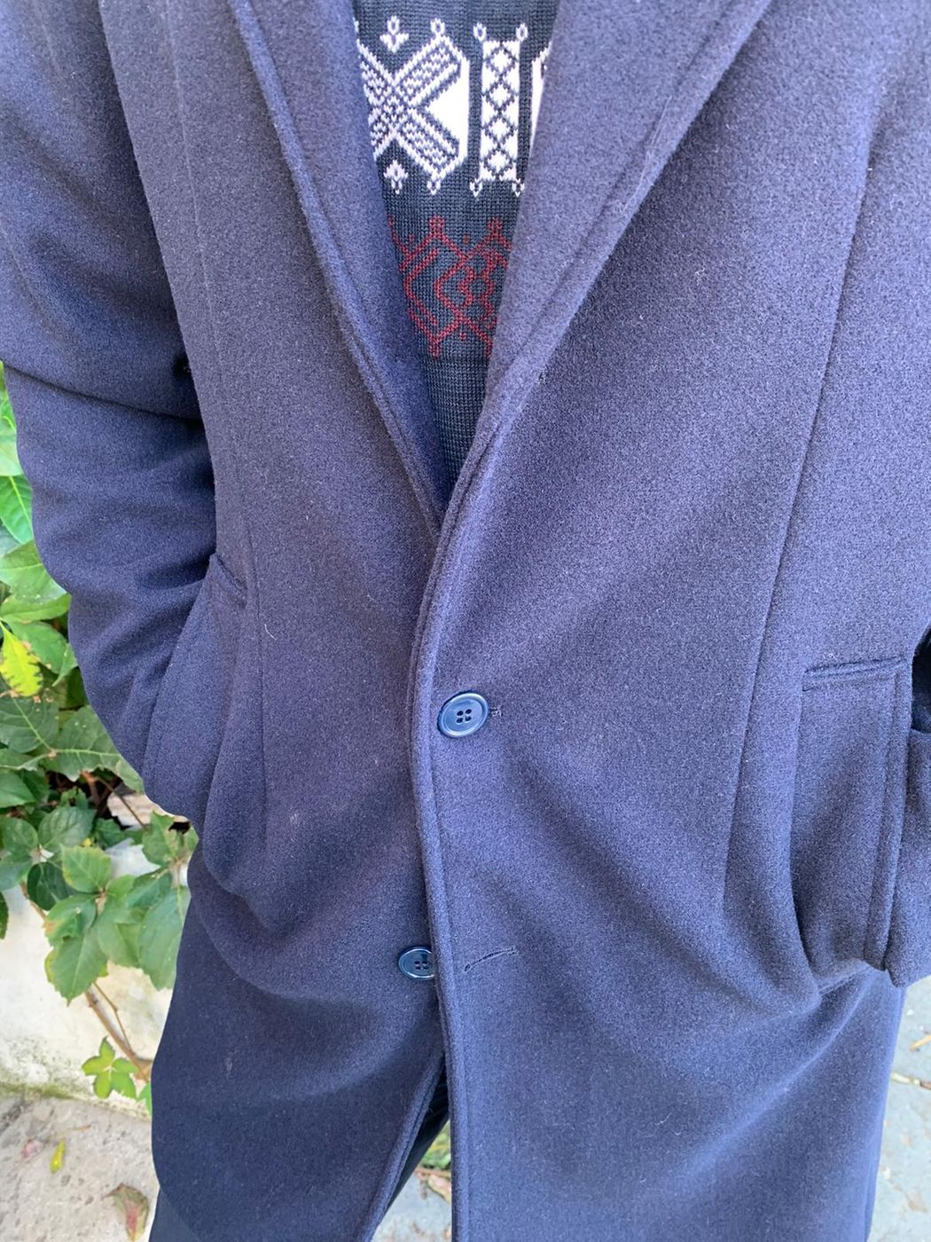 Cappotto panno slim