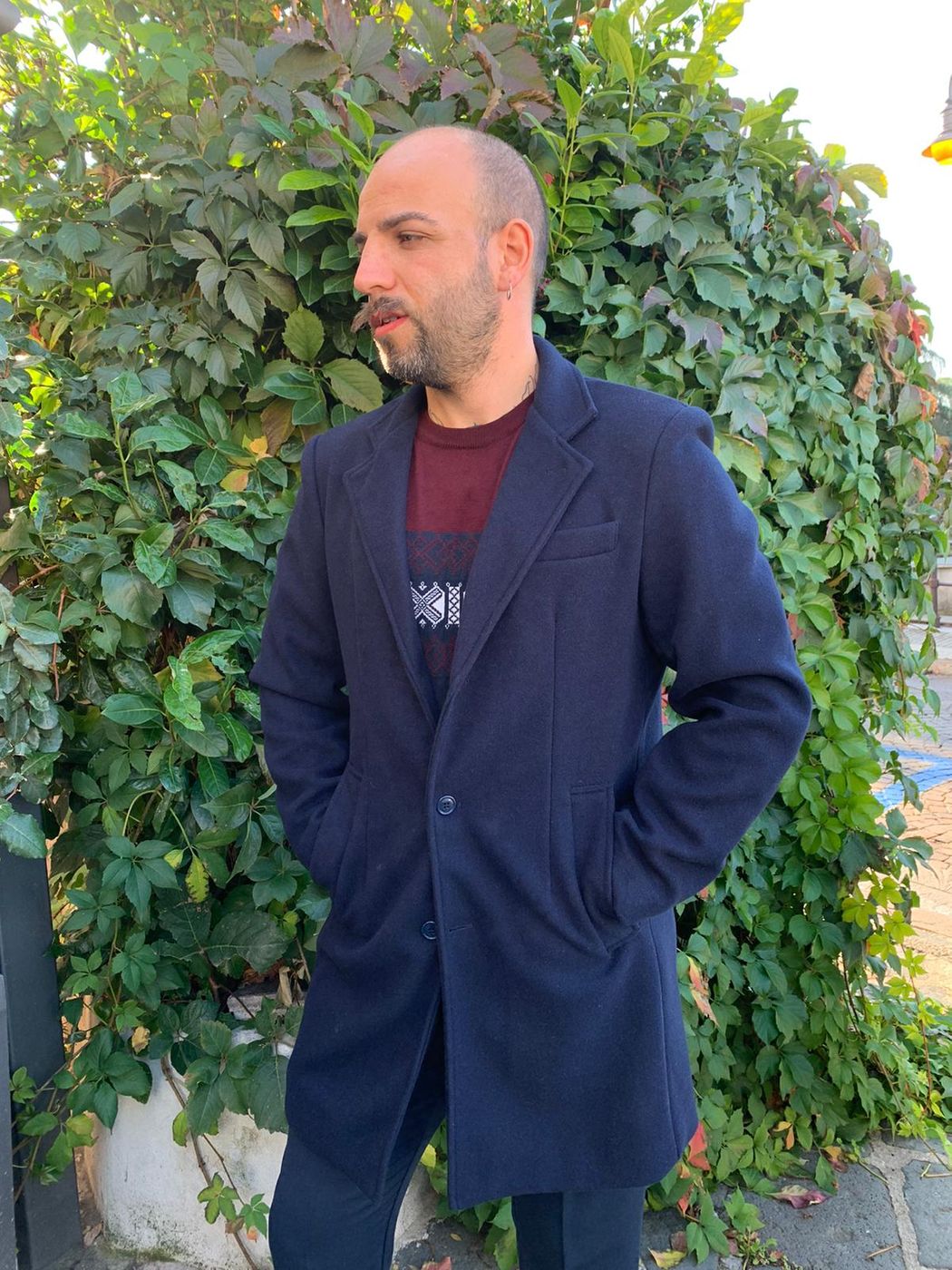 Cappotto panno slim