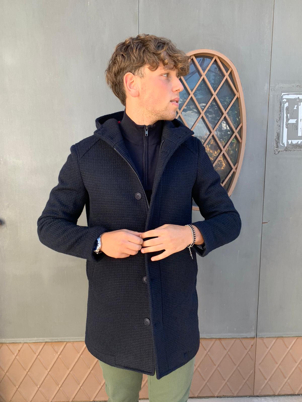 Giaccone cappotto mongomery con cappuccio S 17 Milano modello ONE